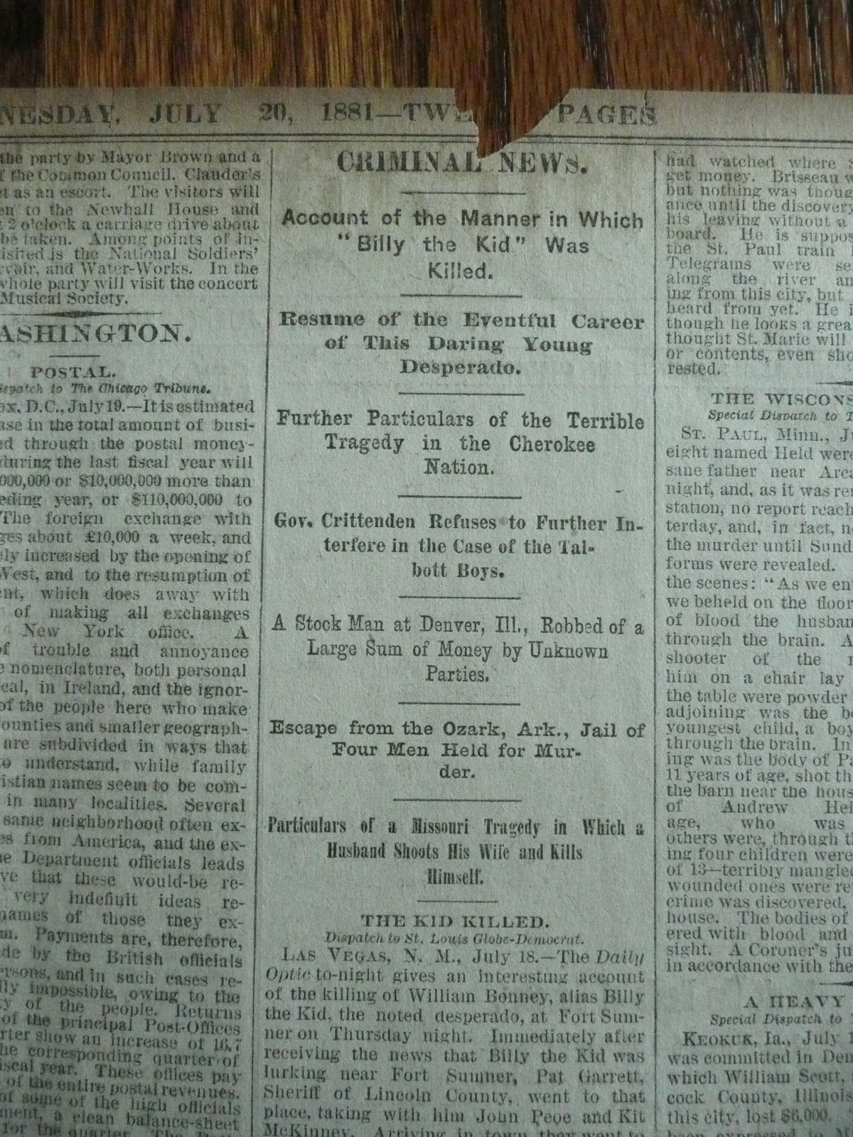 Billy the Kid : une sélection d'objets de collection les plus chers vendus sur eBay